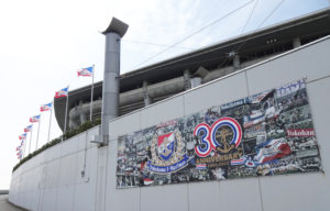 「30周年記念試合」の開催を待つ日産スタジアム（3月23日）