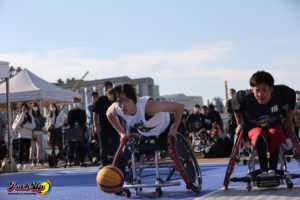 世界トップレベルの「車いすバスケ」アスリートがトレッサ横浜に初登場する（千葉での第1回大会、Push Up実行委員会提供）