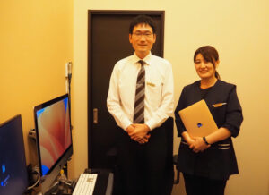4月から着任した医師の中口さん（左）、糖尿病療養指導士の看護師・後藤さんと