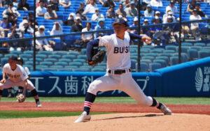 八木君は「ベスト4入り」を賭けた日大藤沢高校戦でも完投するなど活躍した