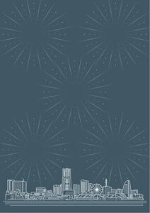 「ペタペタみんなで花火アート」のパネルイメージ（きらぼし銀行提供）