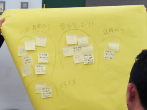 2つ目のテーマ「男性の育児休業取得率向上」についての話し合いの成果も、次世代に継がれていくことになりそう。行政の取り組みや取得の義務付け、取得しやすい雰囲気づくりやボーナスでの奨励、話題づくりの必要性といった提案も行われていました